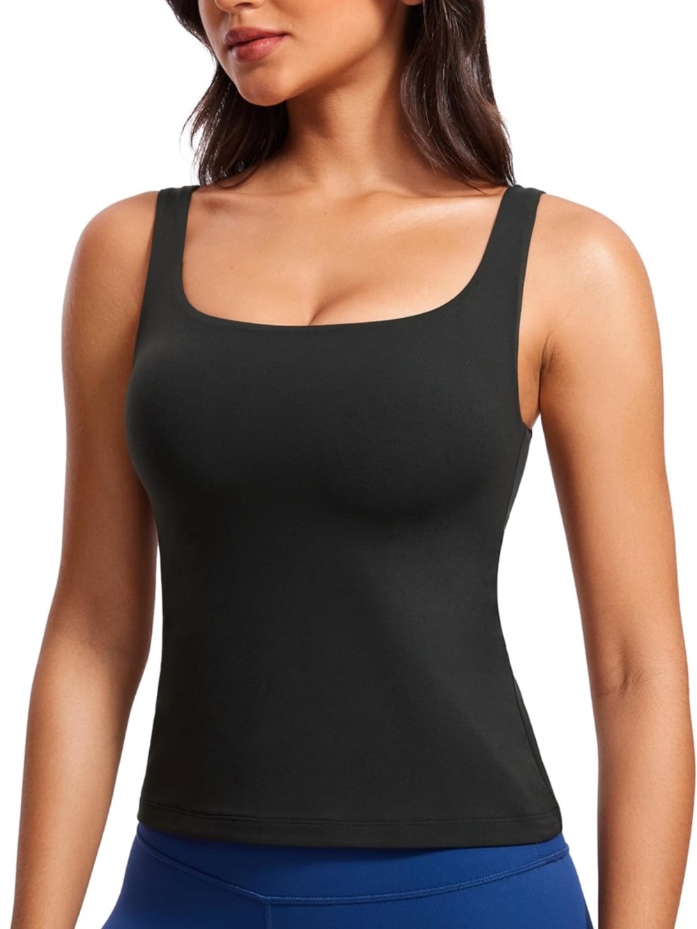 Black U-Neck Tank Top